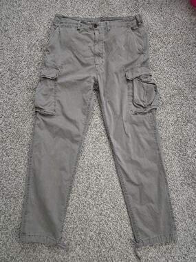AMERICAN EAGLE AEO Cargo Pants Mens 34x34 Khaki Flex Utility Pockets Y2K Travel